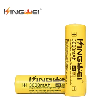 

2019 Brand New 4Pcs KingWei 18650 3.7v Rechargeable Li-ion Battery Real Capacity 18650 3000mah Battery