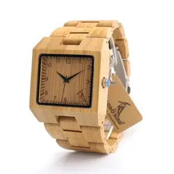 BOBO BIRD часы-браслет из L22 квадратном деревянном наручные мужские часы Топ Элитный бренд прямоугольник дизайн и деревянные Группа модные