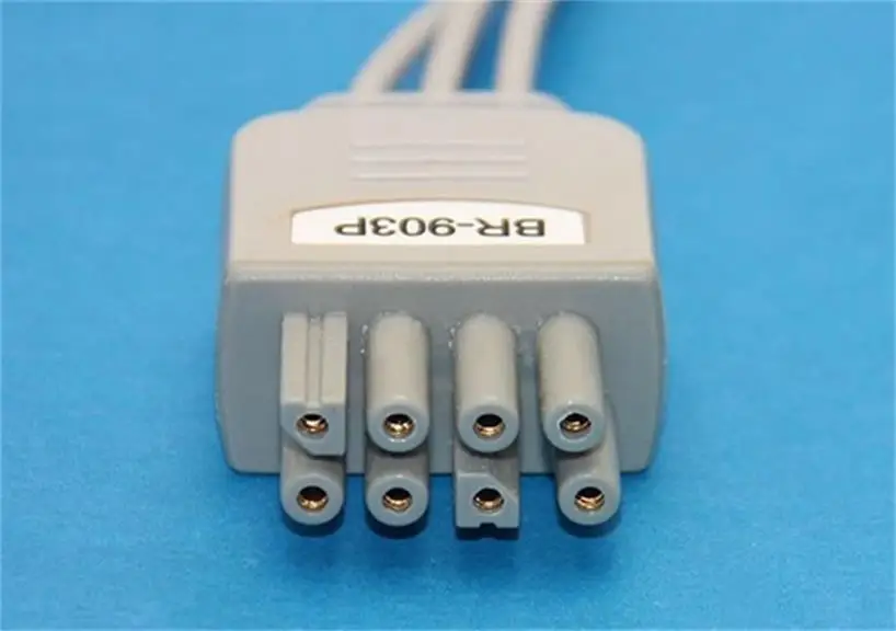BR 903P Nihon kohden 913P 906P 3 lead 6 ECG cable с зажимом leadпроводника Или Защелкой AHA или IEC| |