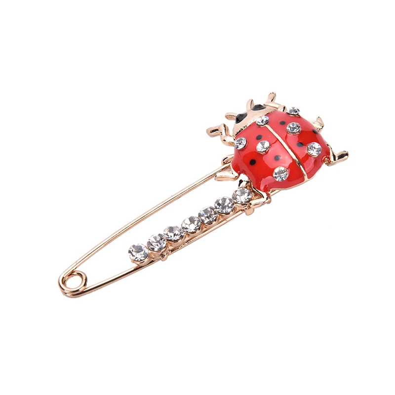 1pc Seven-star Red Ladybug Brooch Beautiful And Lovely Insect Jewelry Jeans Korean Style Version Fashionable Lady Wholesale