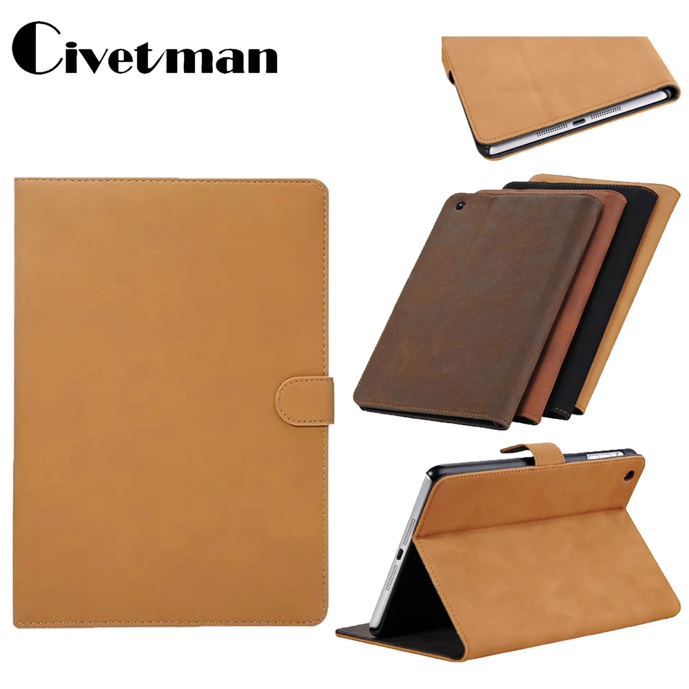 

Retro Matte Wood Grain Flip Leather Cover for Apple Pad Mini 4 Smart Original Auto Wake Up Stand Protective Case For iPad mini4
