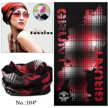 100 шт./лот Популярная призрак полиэстер эластичная микрофибра Многофункциональный трубчатая бандана(смешанный варианты дизайна в ассортименте