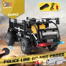 4 Types City Police Series Building Blocks Sets RC Truck Model SWAT Patrol Car Vehicles Bricks Educational Toy For Children Gift lepin 23003 3643pcs technic moc rc jeep wild off road vehicles set educational building blocks brick toy for children model gift