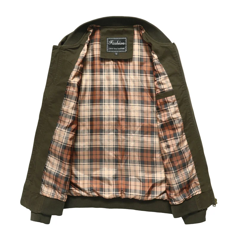 2019 spring and autumn men's casual jacket British US military uniform windbreaker men's stand collar cotton tooling jacket