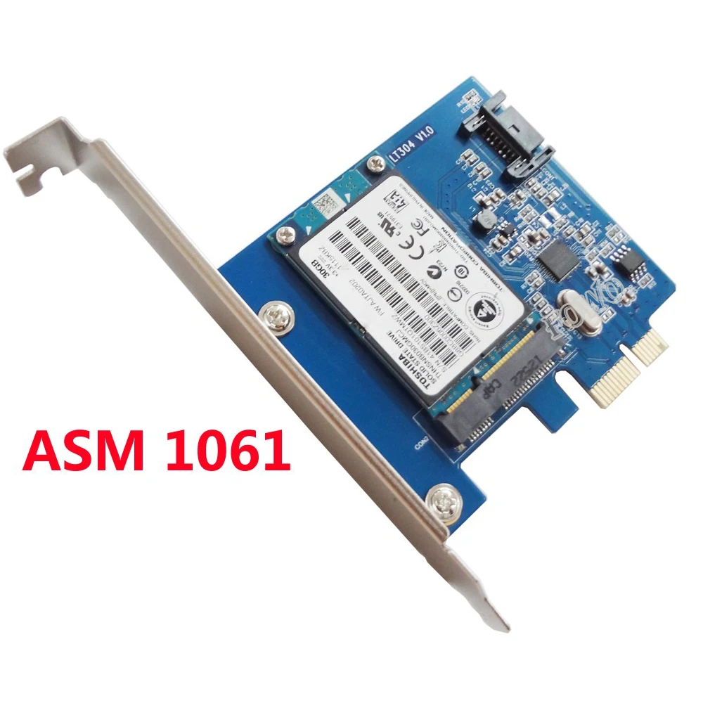 Рабочего внутренний SATA 6gbps mSATA комбо Extender адаптер PCI express 1x к SATA3.0 карта SSD |