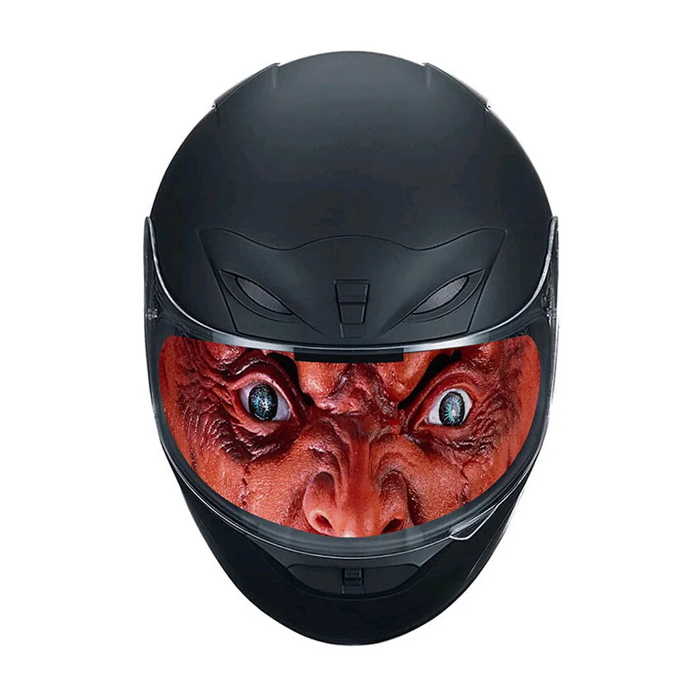 Helmet Decoration Sticker Detachable Motorcycle Racing Helmet Lens Visor Sticker Personality Film Translucent Lens Decal