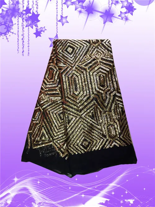 

High quality long duration time sequin net embroidery fabric Factory Supplier