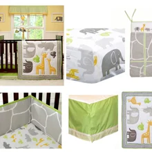 Коллекция животных 5p кроватки постельные принадлежности и бампер набор унисекс детский подарок Juegos De Cuna Para Bebe набор постельных принадлежностей для детской кроватки детские кровати
