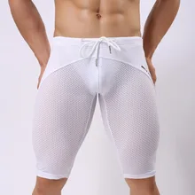 Сексуальная сетчатая Мужская одежда для плавания, мужские шорты для плавания, Длинные плавки для плавания, мужской костюм для плавания, многофункциональная спортивная одежда для мужчин zwembroek here