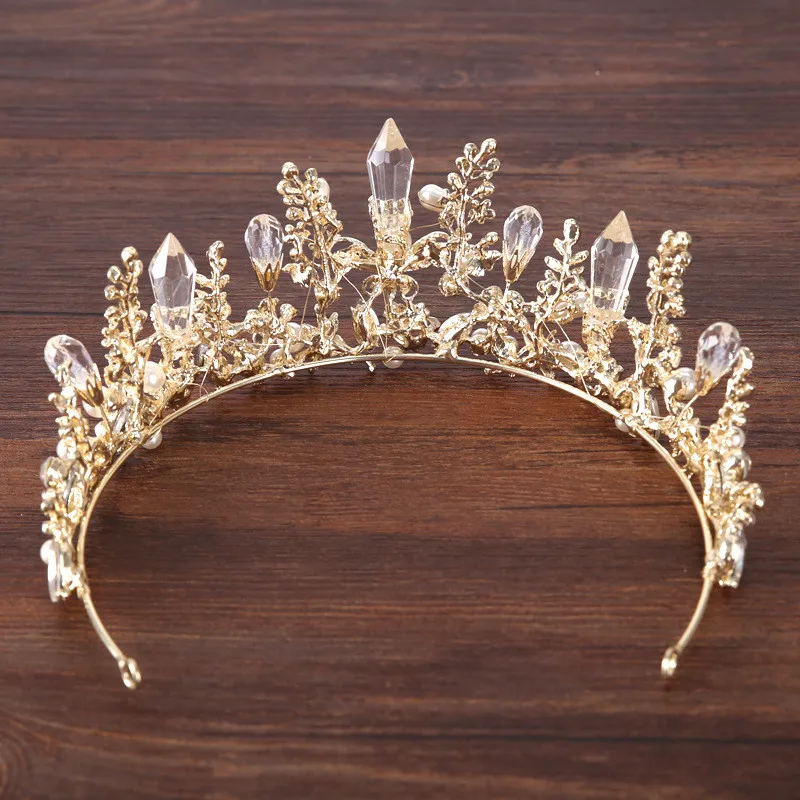 Женская Корона невесты с искусственным жемчугом и кристаллами|jewelry hair accessories|wedding