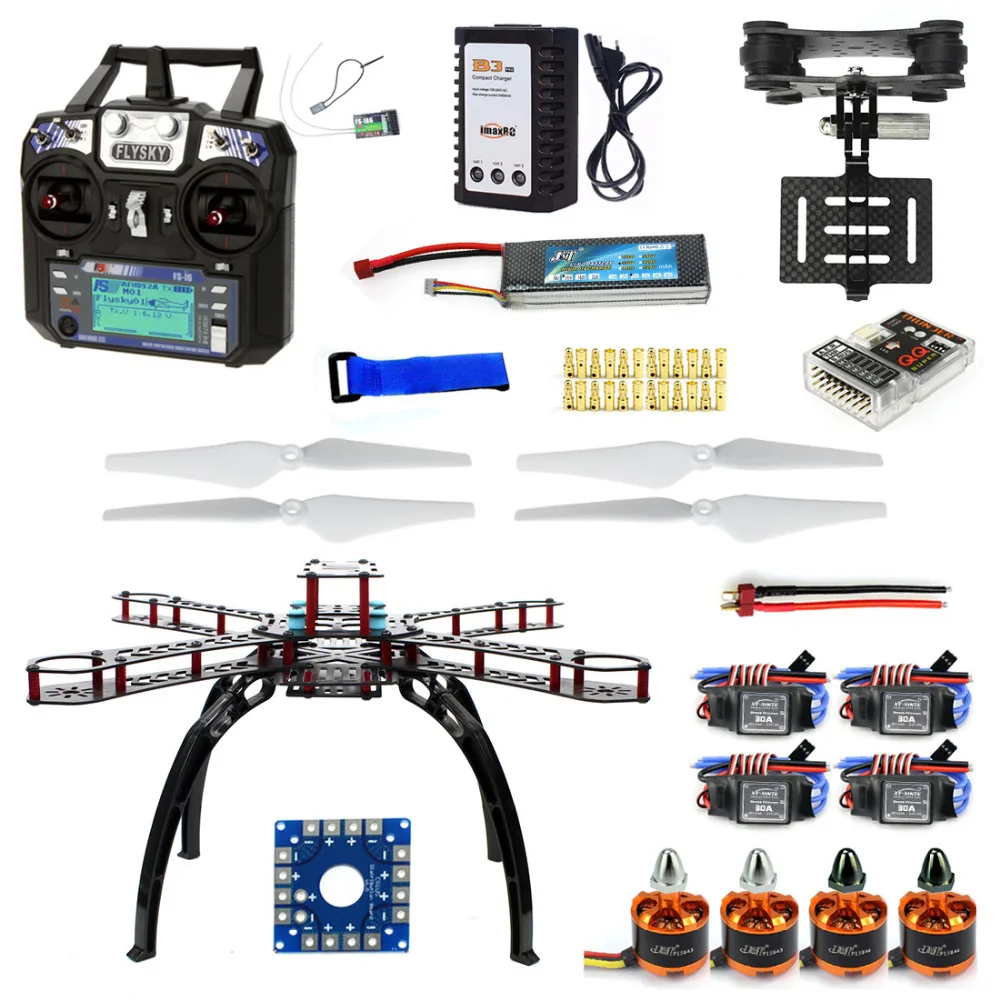 

F14893-O Full Kit DIY RC Drone Quadrocopter X4M380L Frame Kit QQ Super TX Gimbal
