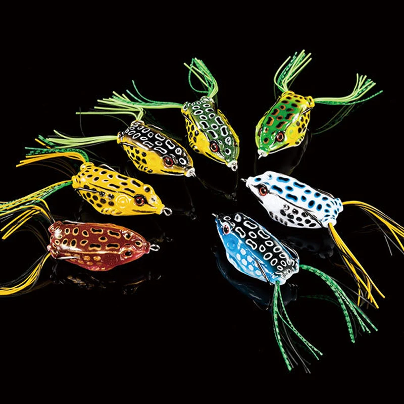 

1PC 5cm 10g Frog Lure Fishing Lures Treble Hooks Top water Frog Artificial Minnow Crank Strong Artificial Soft Bait