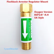 Профессиональный Flashback Arrestor 1 шт. Великобритания Стиль регулятор крепление BSP3/" R.H кислородный предохранительный клапан пропан защитный клапан