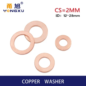 

5Pcs DIN7603 M6 M8 M10 M12 M14 M16 M18 M20 T3 O Ring Gasket Sealing Ring Copper Washer Boat Crush Washer Flat Seal Ring Fitting
