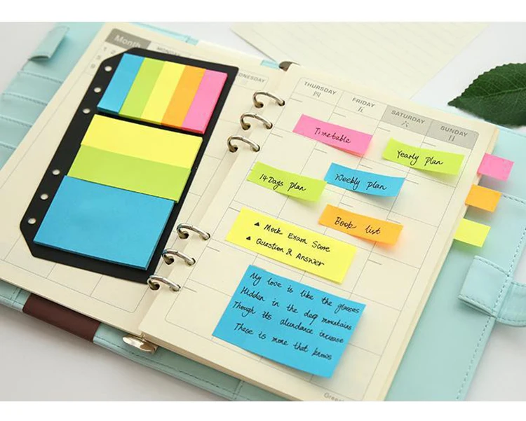 CXZY шесть отверстий конфеты цвета sticky note милые индексные ярлыки блокнот планировщик стикеры Скрапбукинг элементы офисный список канцелярские 3B839