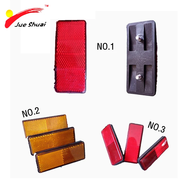 

JS Hot sell Mountain Road Bike Rear Reflector Lamp Bicycle Red Yellow Safe Reflectors Warning Light Wheel Lighting Frame Holder