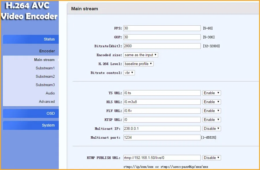 MPEG4 HDMI To IP Live Streaming Video Encoder H.264 RTMP Encoder HDMI Encoder IPTV H264 With HLS HTTP RTSP UDP