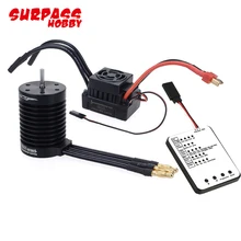RC Waterproof F540 V2 3300KV/4370KV Sensorless Brushless Motor&60A Brushless ESC+Program Card For 1/10 RC Truck Monster Buggy