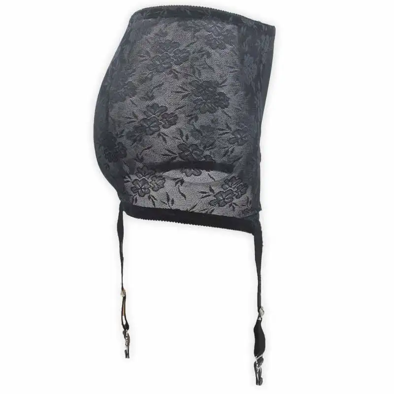 Vogue New Plus/Extra Black High Waist Women/female Sexy Garter Belts for Stockings, Vintage Styles Garters 4 Metal Buckles S503B