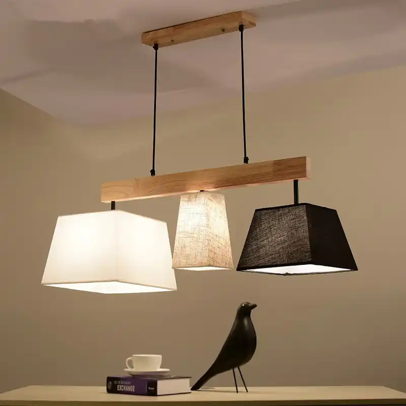 Elegant Fabric Pendant Lights Lampadario Lampshades Hanging Lamp Pendant Lights Lampadario Lampshades