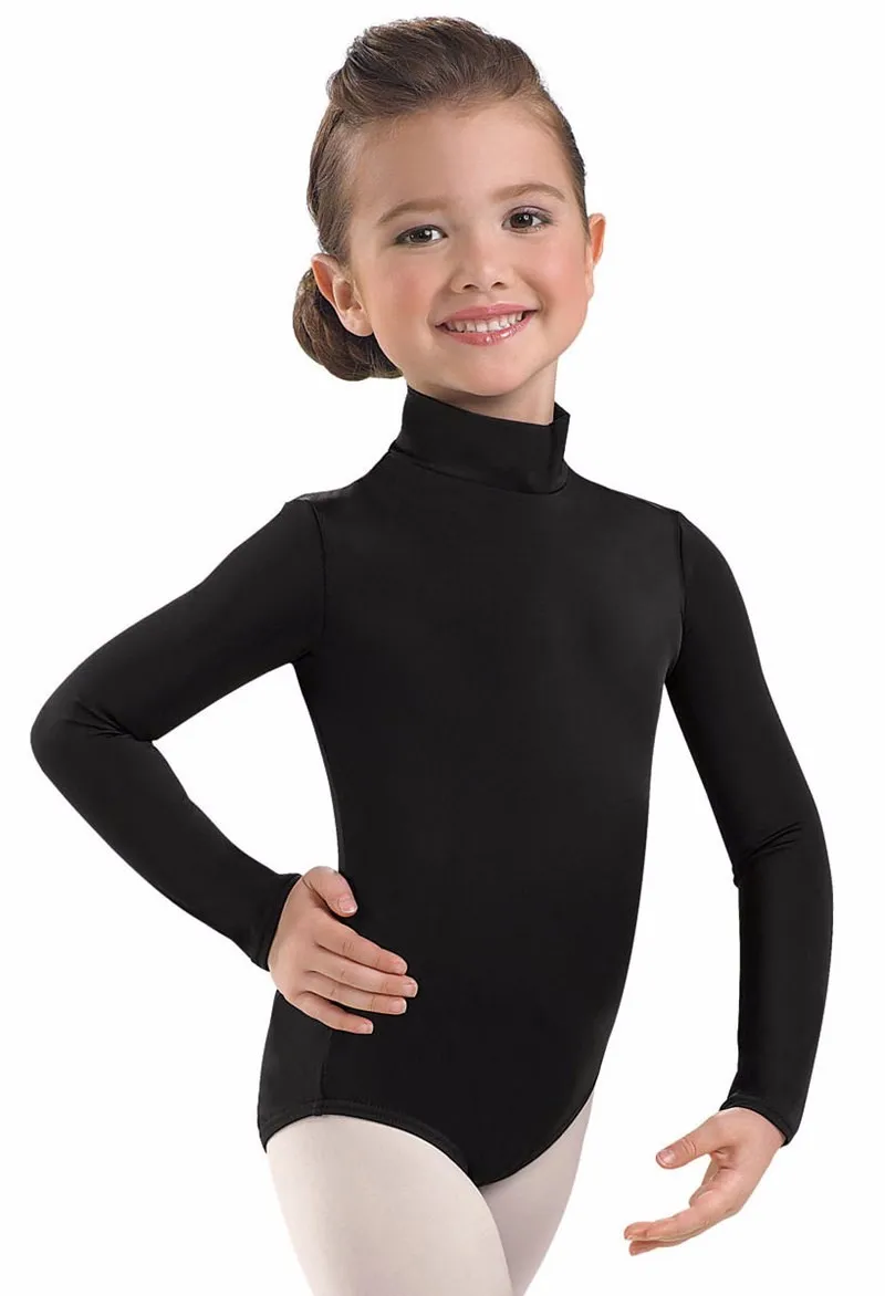 Lycra-Spandex-Long-Sleeve-Turtleneck-Leotard-Girls-Gymnastics-Leotards ...