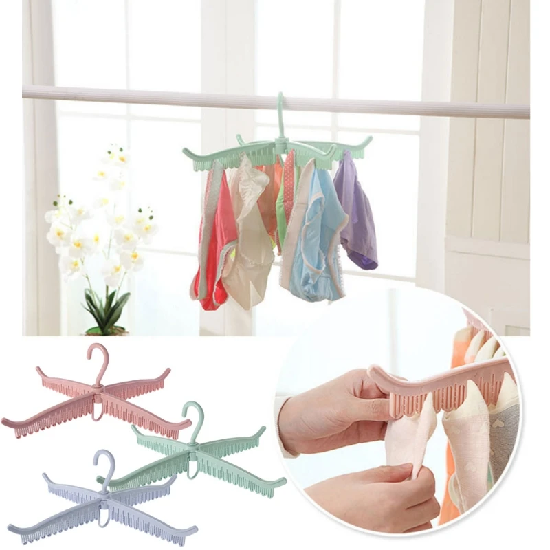 Multifunctional Cloth Socks Hanger Drying Rack Foldable Bathroom
