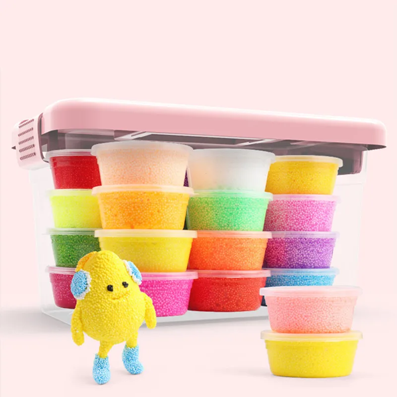 24 цвета Снежинка slime грязевая маска DIY Slime дети полимер мальчик девочка игрушки