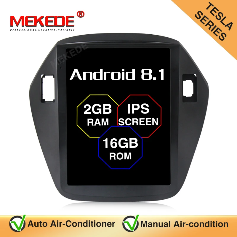 

MEKEDE Tesla style 10.1'' IPS screen Android 8.1 car dvd gps navigation audio for Hyundai IX35 2009-2016 TUCSON radio stereo