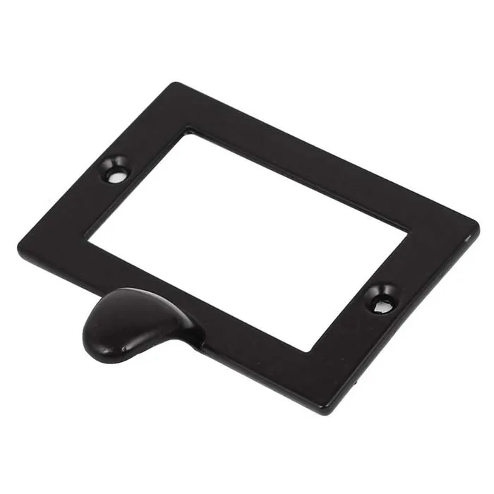 File Drawer 73mm x 67mm Tag Frame Label Holder Pull Handle Blackin