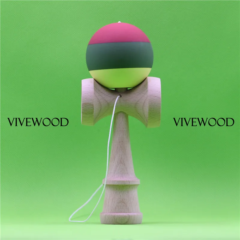 Коричневый красный армейский зеленый желтый 3 цвета Kendama новый 22 мм скошенный TAMA
