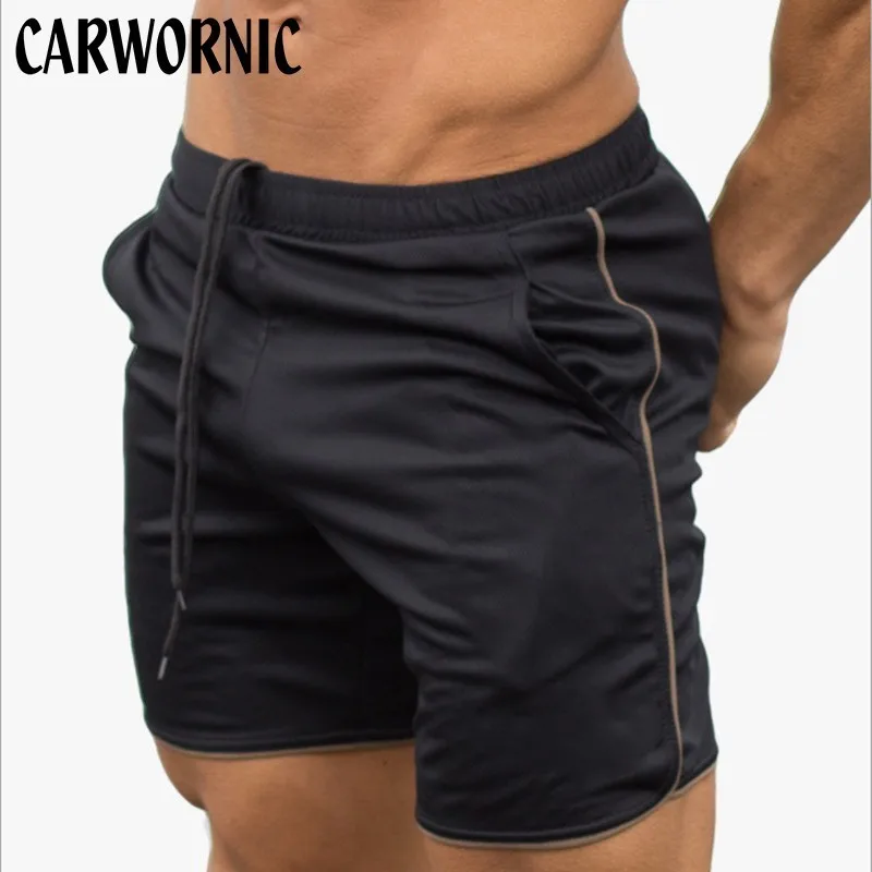

2019 High Quality Summer Fitness Shorts Men Workout Casual Garnish Fashion Breathable Beach Short Pants Hot Selling Plus Size