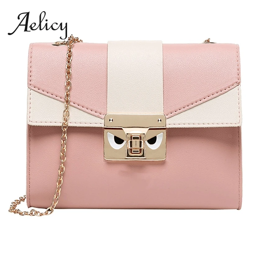 

Aelicy Flap Shoulder Bag Lady Cute Cartoon Style Pu Leather Square Bags Simple Women Crossbody Mobile Phone Messenger Bag
