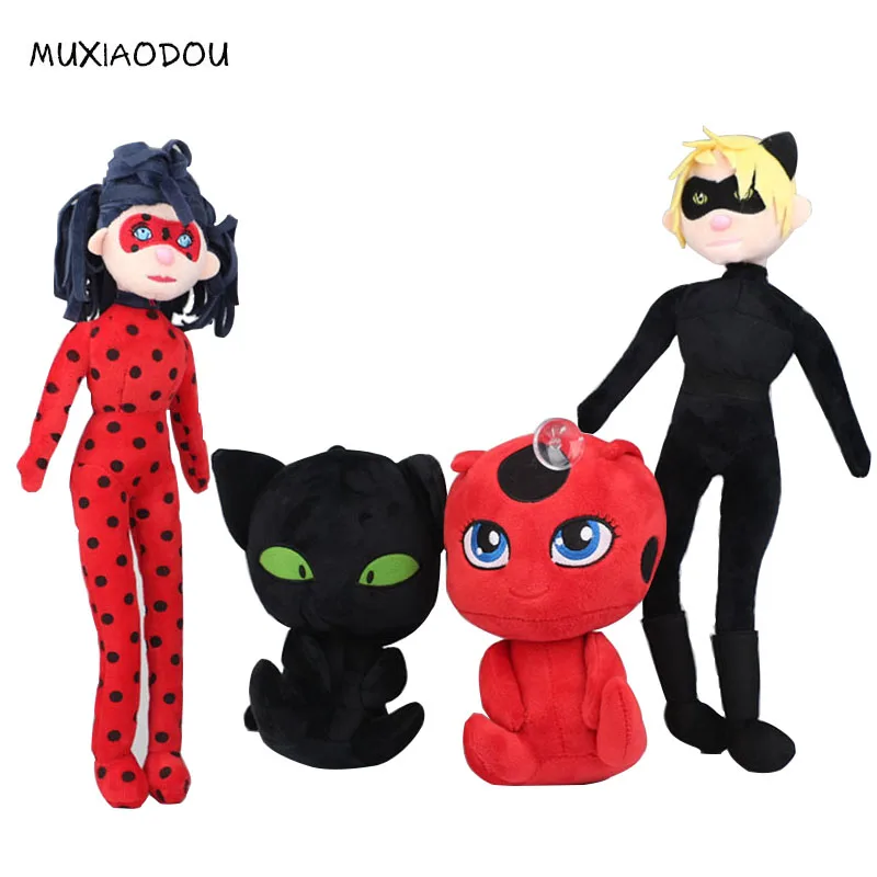 Best Price MXD Miraculous Red Ladybug Black Cat New Zag Heroez Plush