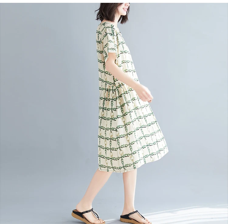 Summer Dresses Women 2019 Short Sleeve Casual Cotton Linen Women Dress Elegant Vintage Maxi Long Beach Dress Vestidos Mujer     6