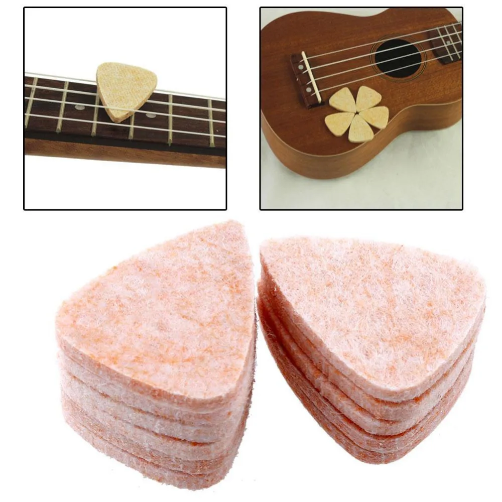 5Pcs Ukulele Felt Picks 3mm Soft Wool Felt Picks Mandolin Guitar Bass