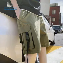 Летние Для мужчин мужские карго style2019 тренд Корейская версия пять брюки свободные прямые микро экстремальных видов спорта Повседневные Спортивные штаны Мужской