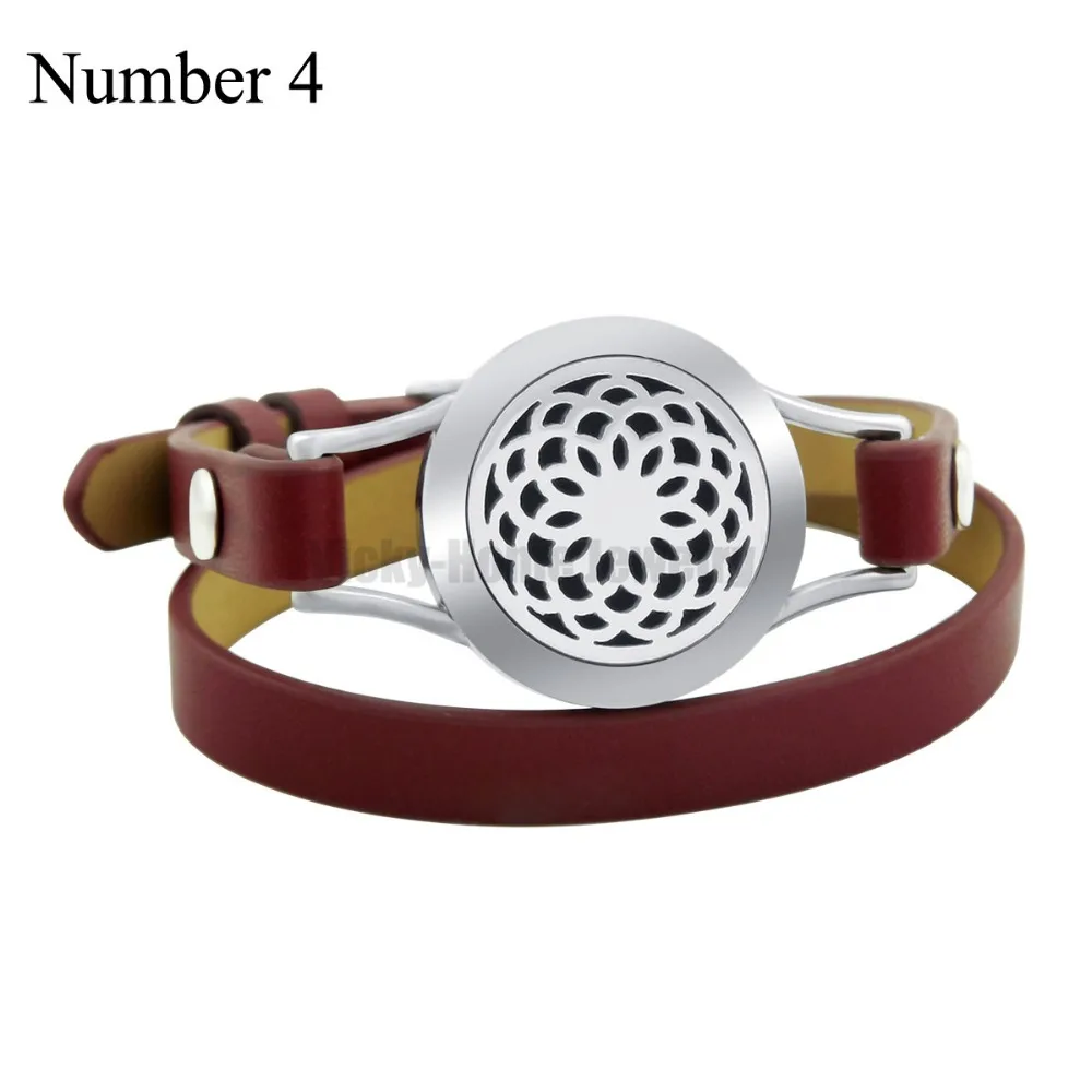 ZP-BS041-22 Diffuser Leather Locket Bracelet 