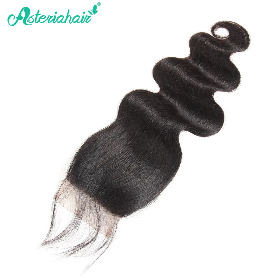 Asteria Hair 6x6 закрытие шнурка бразильские волнистые человеческие волосы закрытие швейцарское кружево натуральный черный 10 ~ 20 дюймов remy волосы