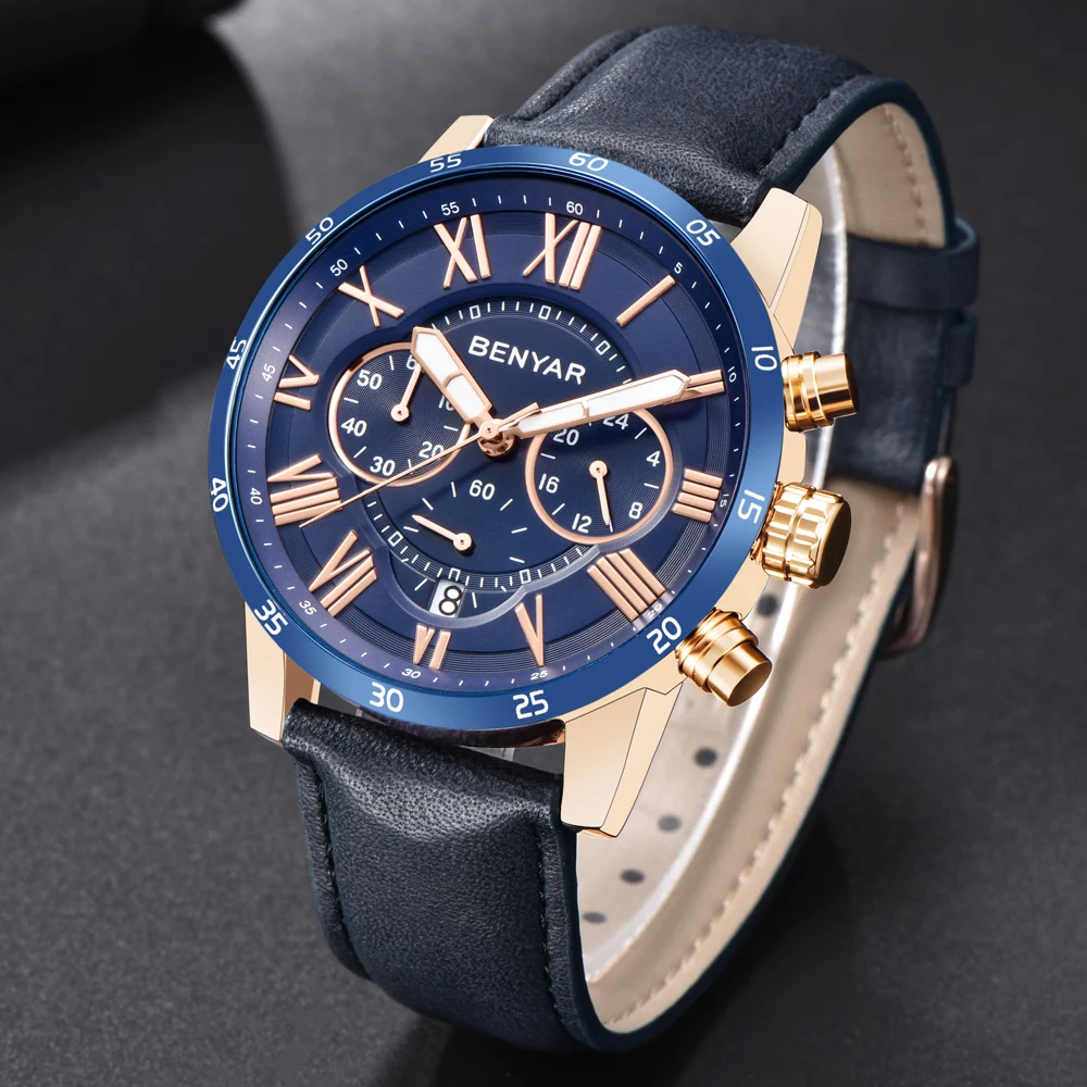 

AILANG Men's Chronograph Analog Quartz Watch with Date, Luminous Hands, Waterproof Silicone Wristswatch Rubber Strap for Man