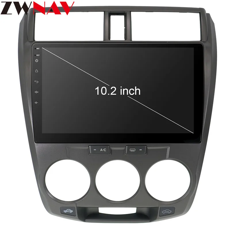 Top 10.2" Android 8.0 Car GPS Player IPS Screen 4G+32G for Honda City 2008-2012 Car Stereo Multimedia Bluetooth No DVD player Radio 11