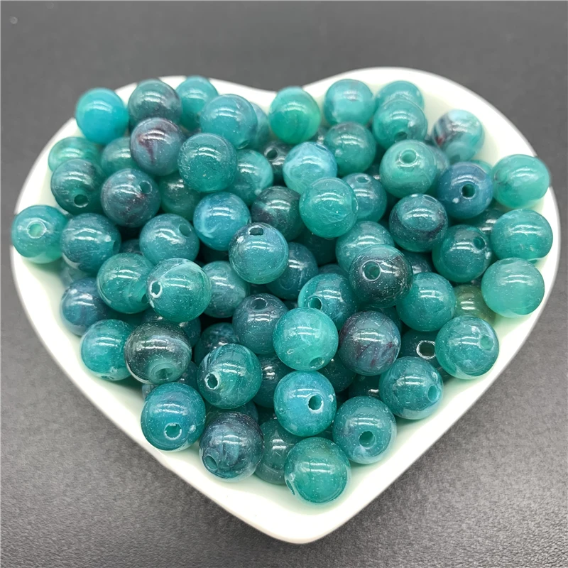 6mm 8mm 10mm Acrylic Spacer Beads Round Loose Cat's Eye Beads For Jewelry Making DIY Bracelet Necklace Accessories 