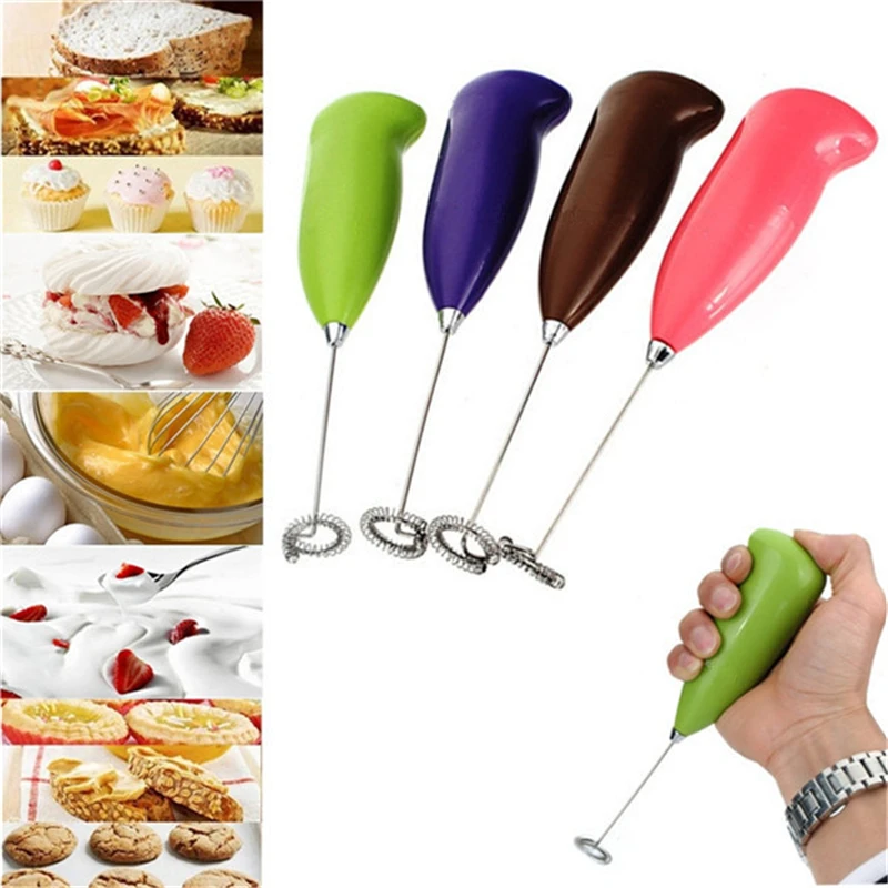 

2018Coffee Milk Frother Wand Handheld Electric Foam Maker for Coffee Milk Durable Drink Mixer With Stainless Steel Whisk