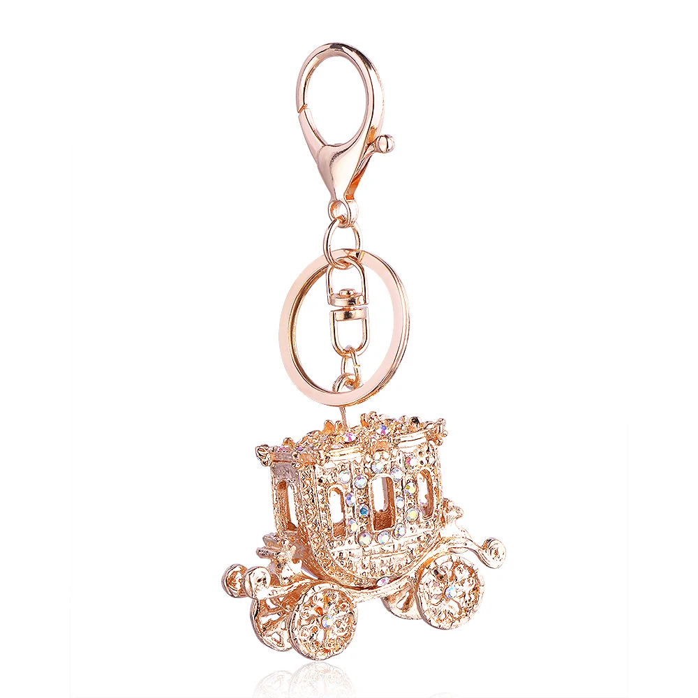 Classic Cute Animal Chick Keychains Classic Gold Color Pendants Cars