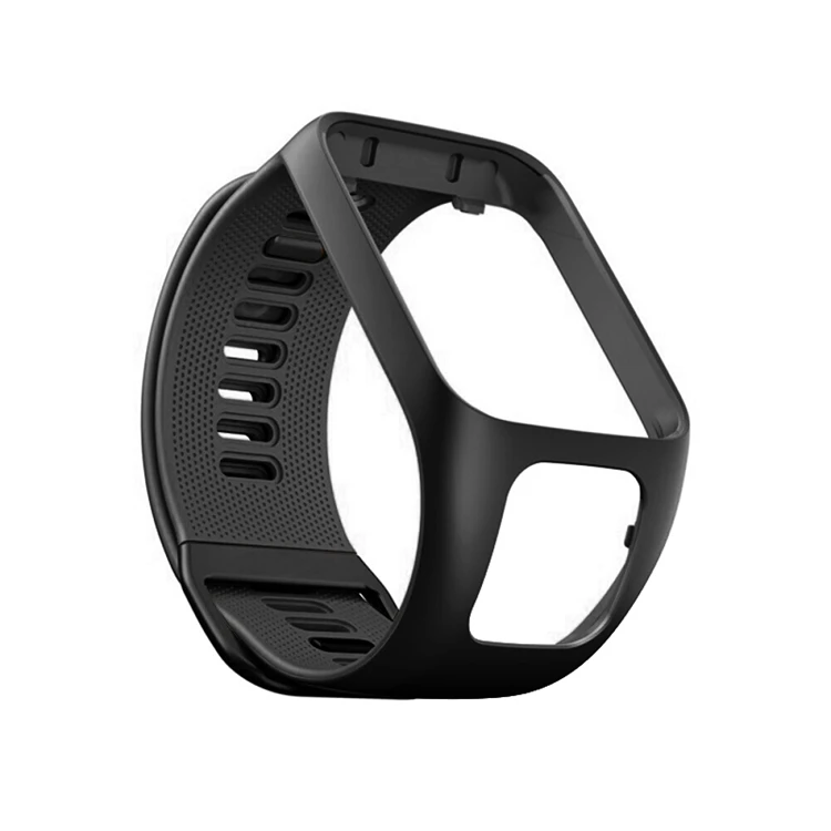 Силиконовый браслет ремешок для TomTom Runner 2 3 Cardio Music сменный ремешок для часов браслет для TomTom ADVENTURER/Golfer 2 Spark - Цвет: Black