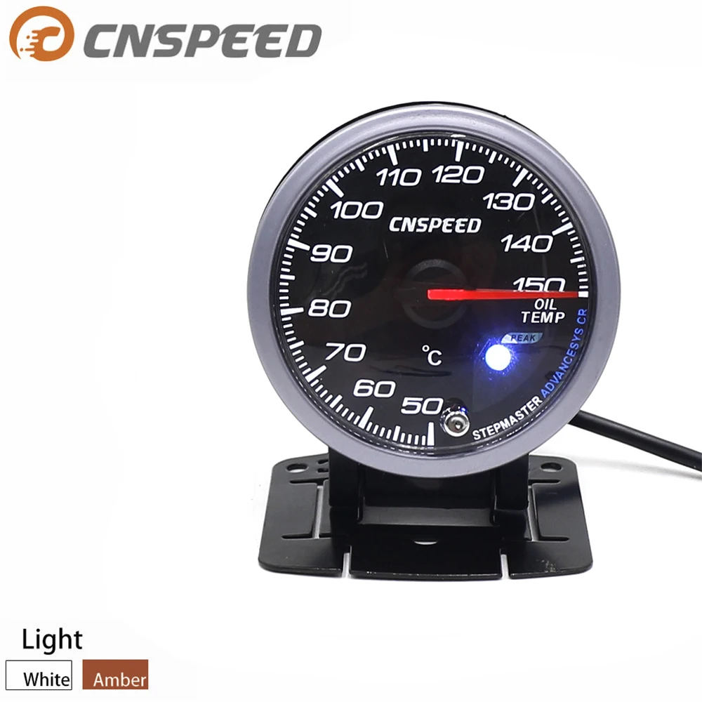 CNSPEED 60MM Car Oil Temperature Gauges 50 150C Oil Temp With Sensor