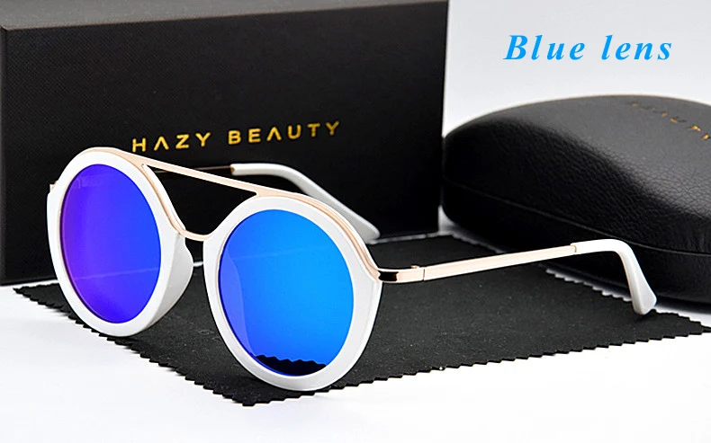 Grey Lens Sonnenbrille Sunglass Oculos Lens Frame Runde Lens Vintage black Männer Objektiv purple silver Beschichtet Rahmen Lens Sol Uv400 Mode De Persönlichkeit Großen Frauen blue 2018 Wcqwga1Tn