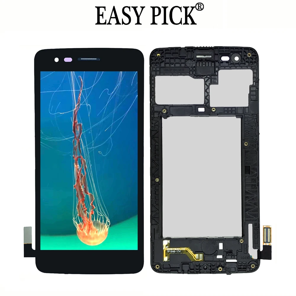 Baratos Para LG K8 2017 Aristo M200N M210 MS210 US215 pantalla LCD de montaje de digitalizador con pantalla táctil con marco