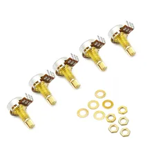 5Pcs A500k Ohm Audio Mini Pots Guitar Golden Potentiometer For Electric Guitar Parts
