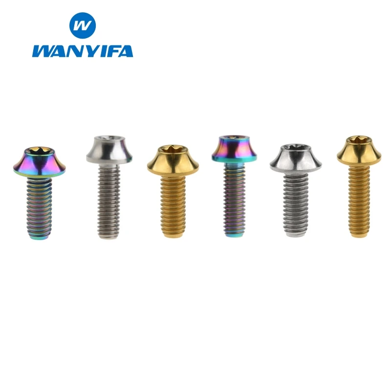 

Wanyifa M6x16mm M6x20mm Plum Umbrella Head Titanium Bolt Screw for Bicycle V Brake Motorcycle Modification