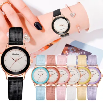 

Women Watches Fashion Simple Casual Multicolor Style Leather With Strap Ladie Watch wristwatch reloj mujer relogio feminino